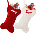 Personalized Dog Christmas Stockings 4 Pack - Custom Embroidered Bone