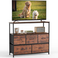 DUMOS TV Stand Dresser with 5 Drawers for 45 inch TV