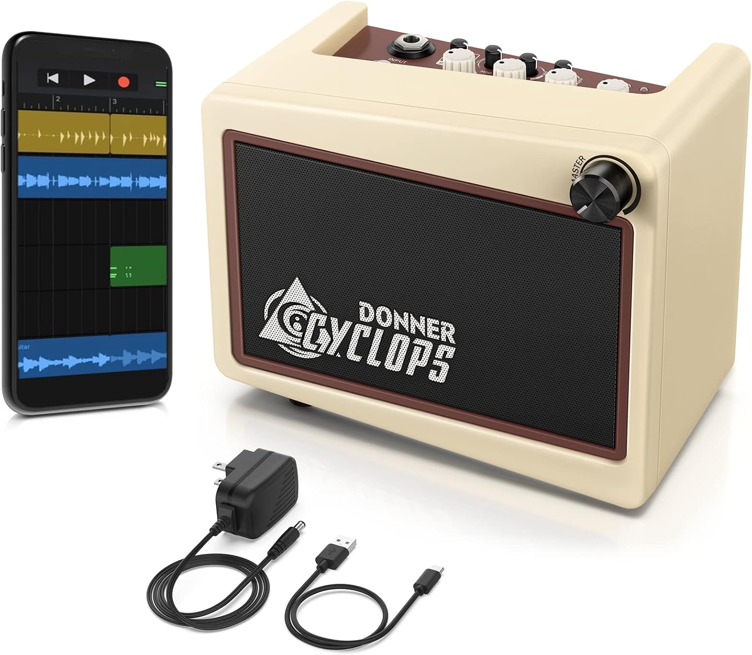 Wireless 5W Mini Guitar Amp - 7 Models & Drum Machine
