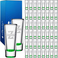 Personalized Shot Glasses Set of 50 Green Bottom - Custom 2 oz Cordial