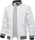 Men's Lightweight Polyester Windbreaker Jacket - Casual Bomber Zip Up