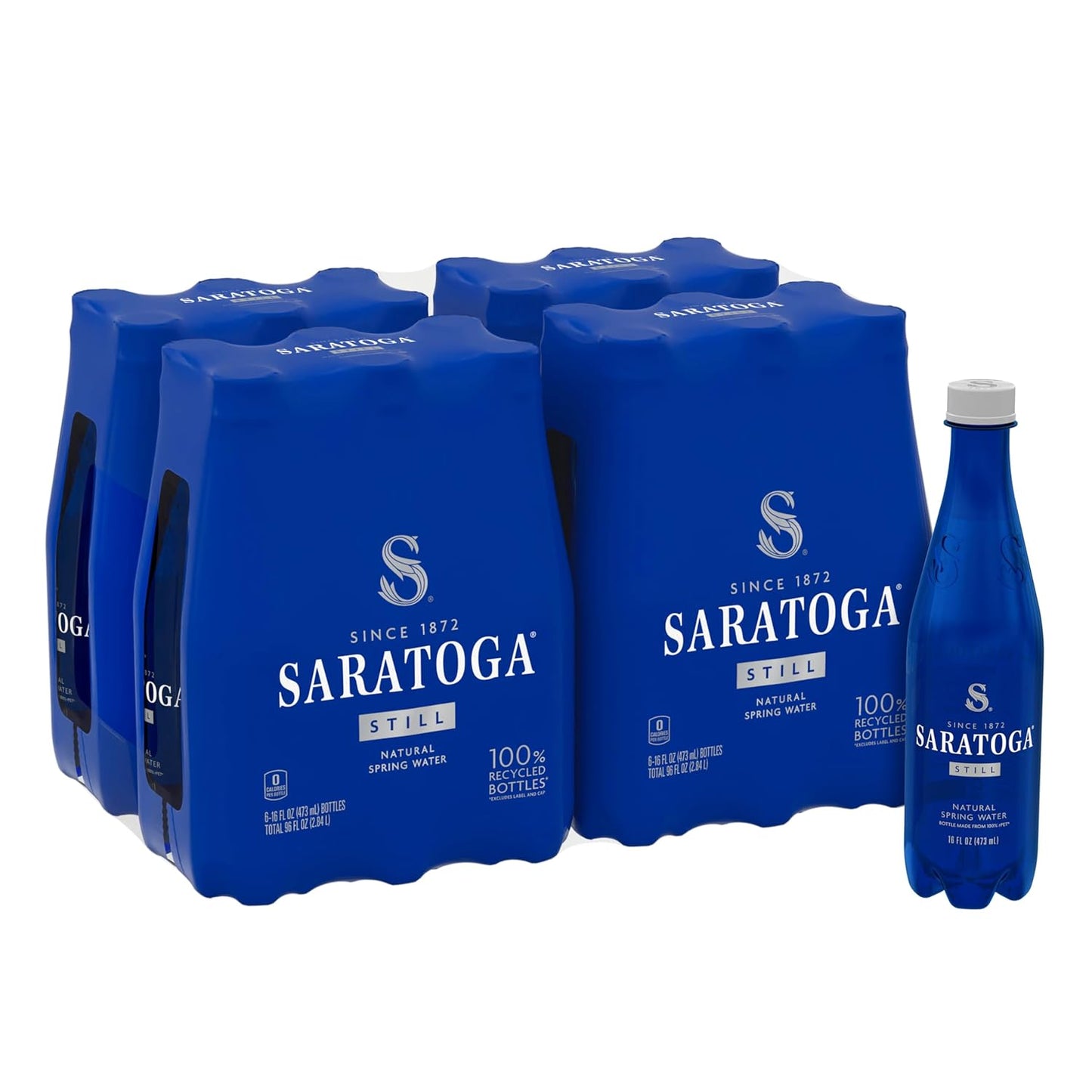Saratoga 16oz Still PET Spring Water for Refreshing Hydration