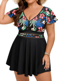 Plus Size Tankini Swimsuit Swim Dress with Shorts - Flattering Arolina