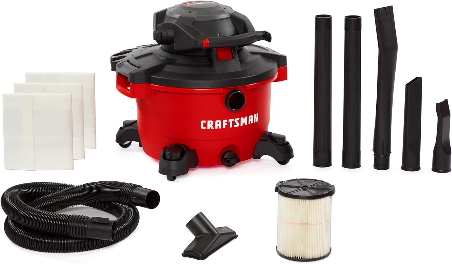 Powerful 12 Gallon Wet Dry Vac with Detachable Leaf Blower