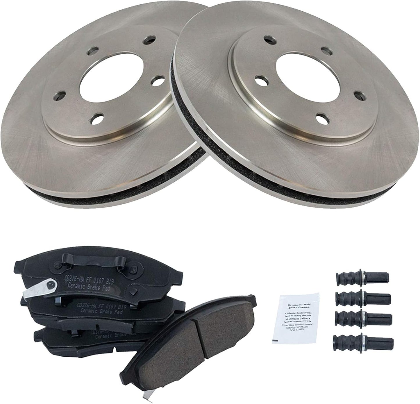 TRQ Front Brake Pad & Rotor Kit for Buick Regal & More