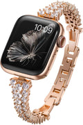Zircon Gems Bling Strap Compatible for Apple Watch Bands - Elegant