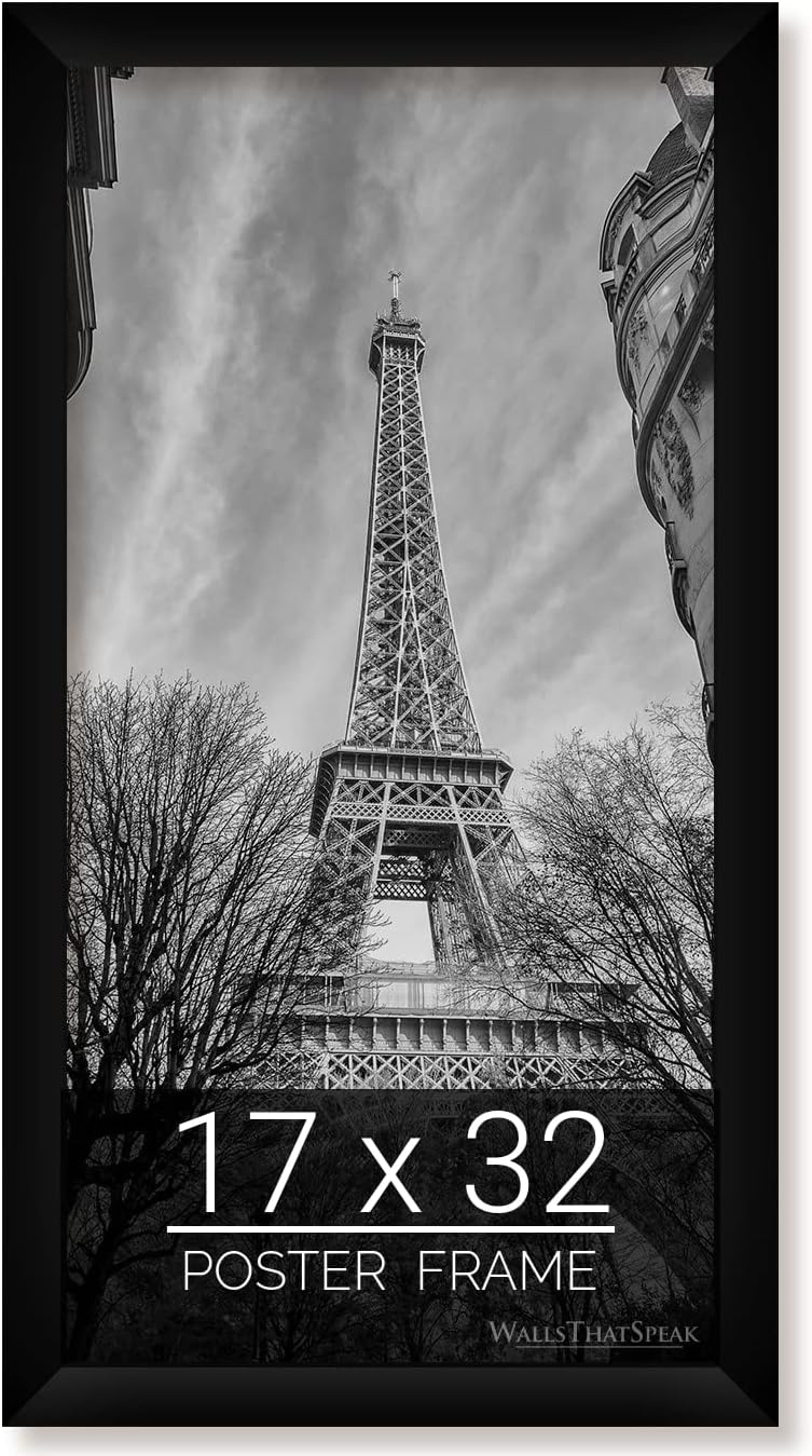 17x32 Black Picture Frame for Puzzles Posters Photos Artwork