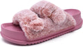 KuaiLu Women's Fluff Slippers Plantar Fasciitis Arch (Style TD22)