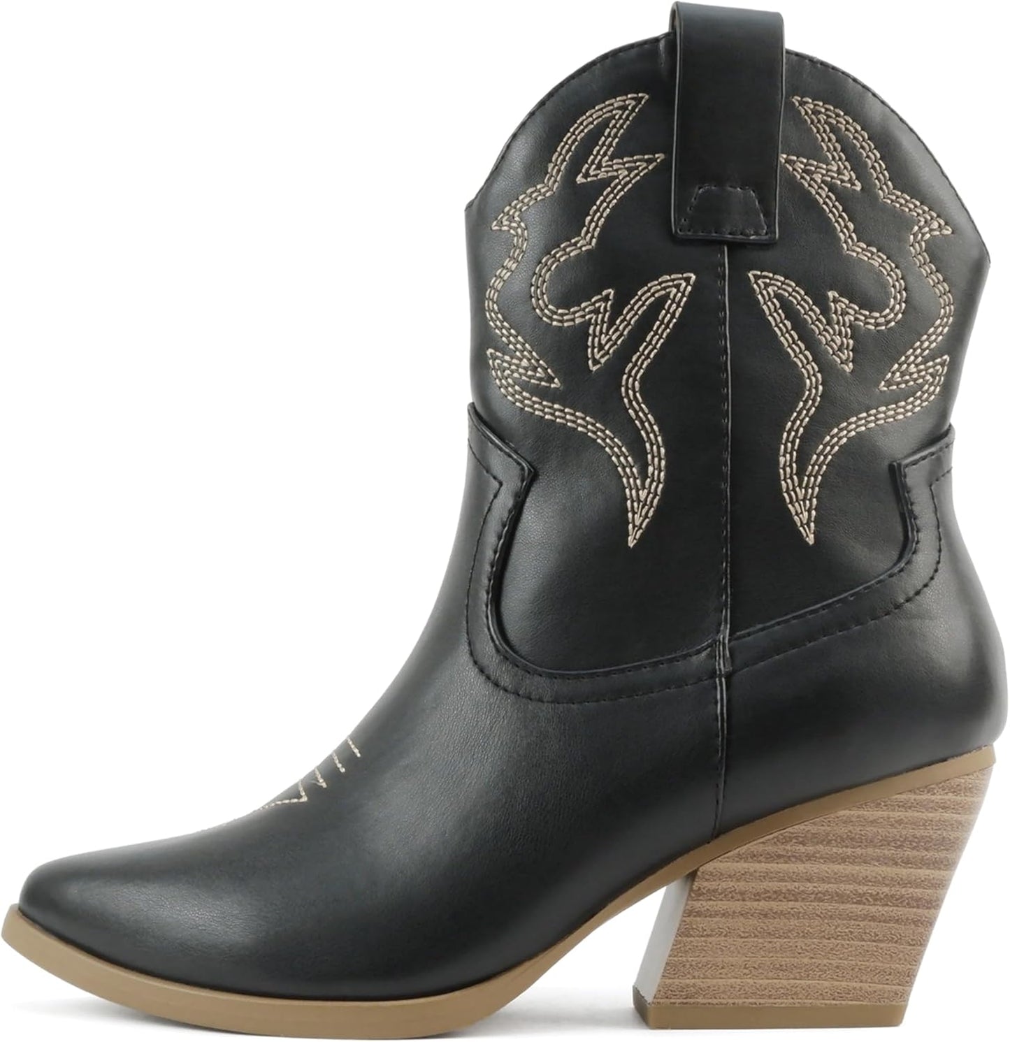Soda BLAZING Women Western Bootie with Low Heel for Comfort