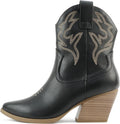 Women Western Bootie Pointe Toe Low Heel Wide Fit (Style GB26)