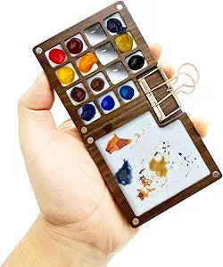 Portable Watercolor Palette for Artists - 15 Color Sketchbook