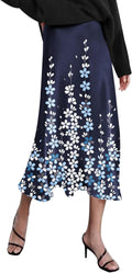 Zeagoo Skirts for Women High Waist Satin Midi Skirt (Style 9JWK)