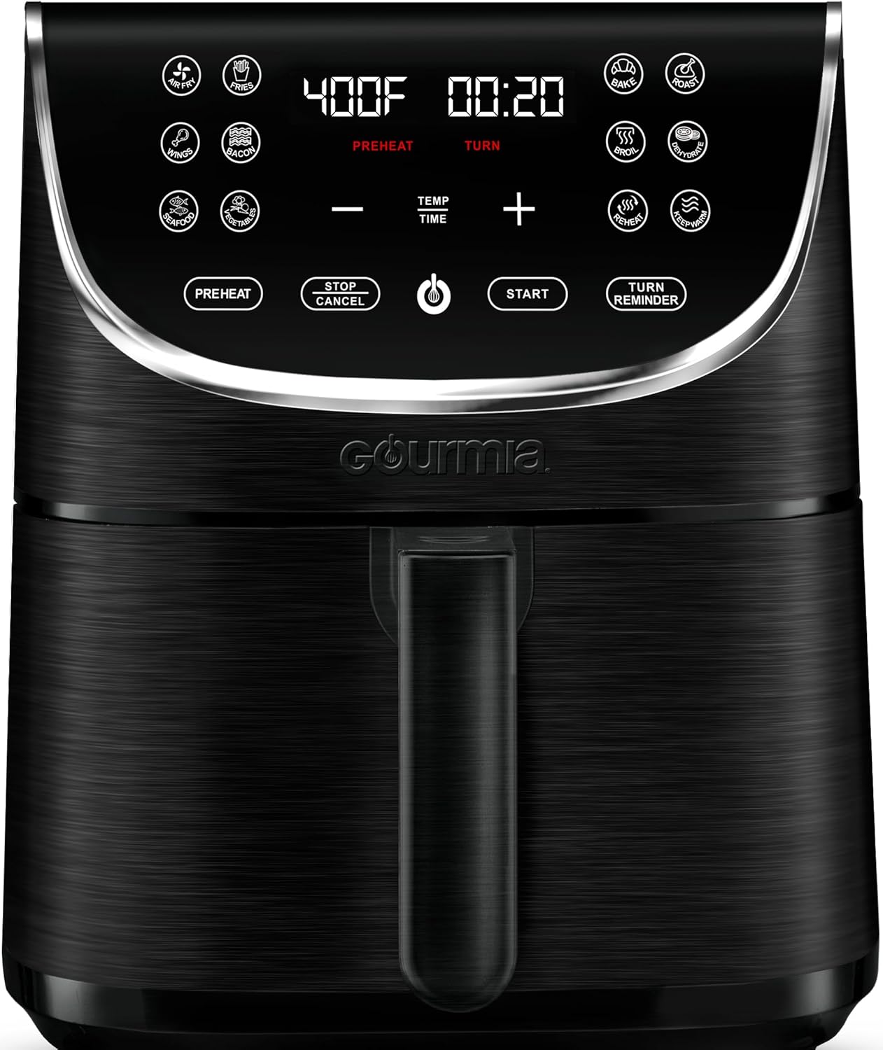 Gourmia 7 Quart Air Fryer: XL Capacity, 12 Cooking Presets