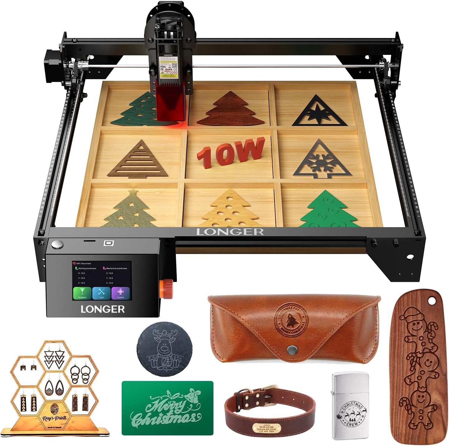 Longer RAY5 Laser Engraver with 10W Power and Touch Screen