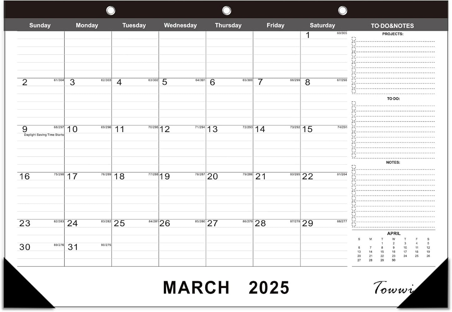 Towwi 2025-2026 Desk Calendar - Stay Organized & Productive!