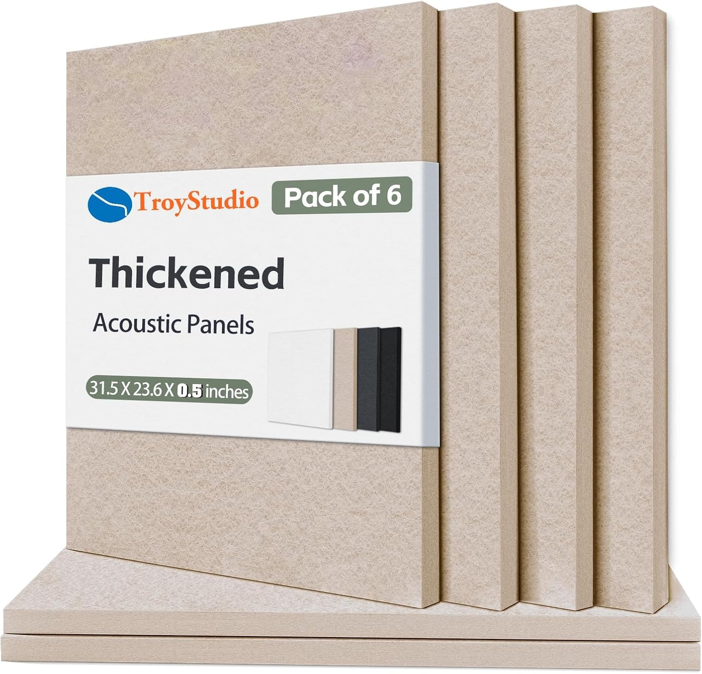 Thickened Acoustic Panels for Sound Absorption and Decor