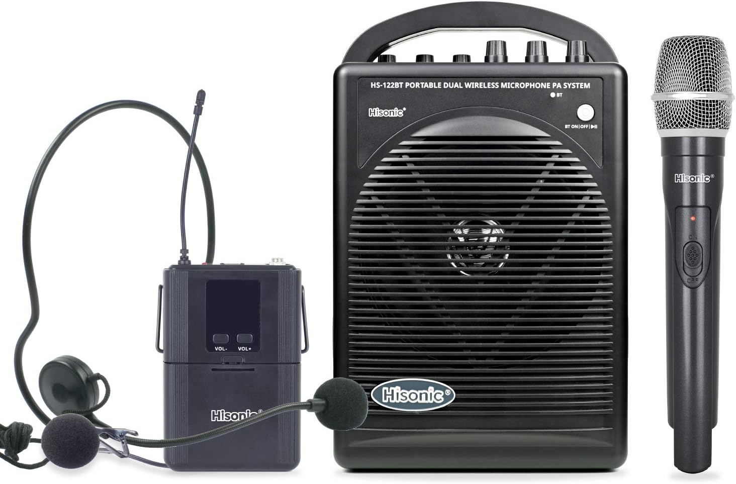 Hisonic HS122BT-HL Portable PA System with Dual UHF Microphones
