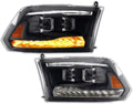 TRQ 2 Piece Headlight Assembly Set Halogen - OE Fit and Blackout Look