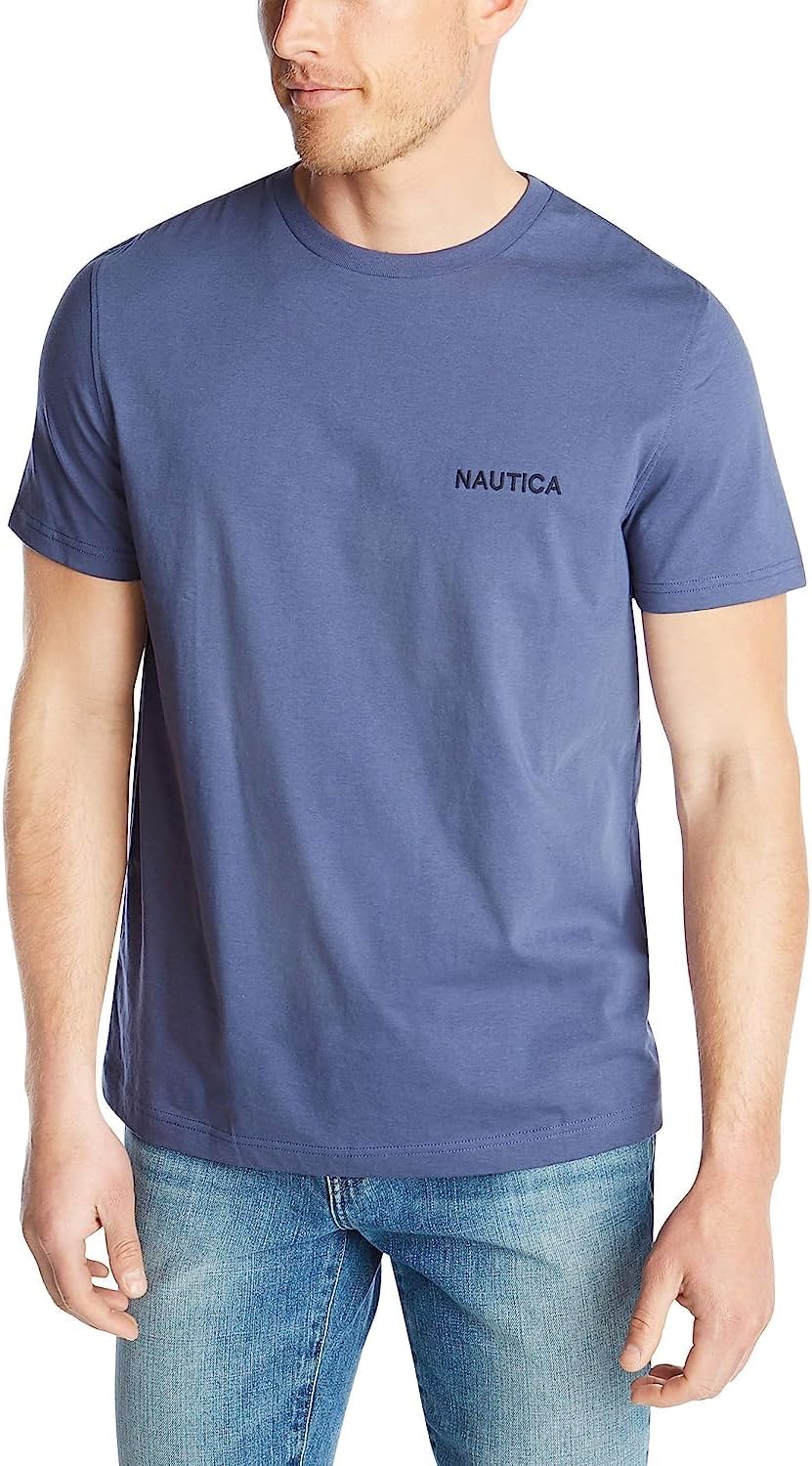 Nautica Short Sleeve Solid Crew Neck T-shirt for Everyday Wear