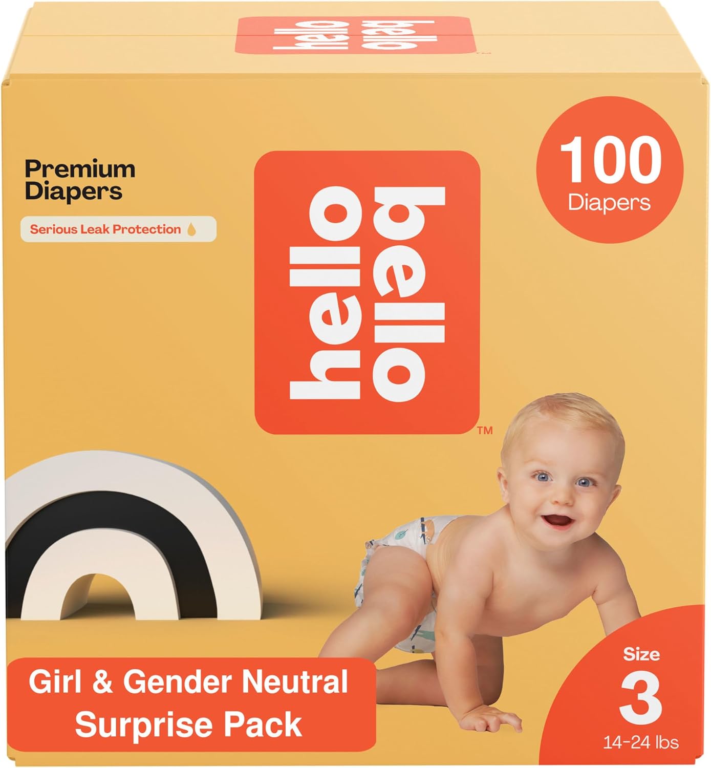 Hello Bello Premium Diapers, Girls Surprise Pack, Hypoallergenic, Soft Feel