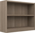 Bush Furniture Universal Small 2 Shelf Bookcase in Ash Gray - Compact