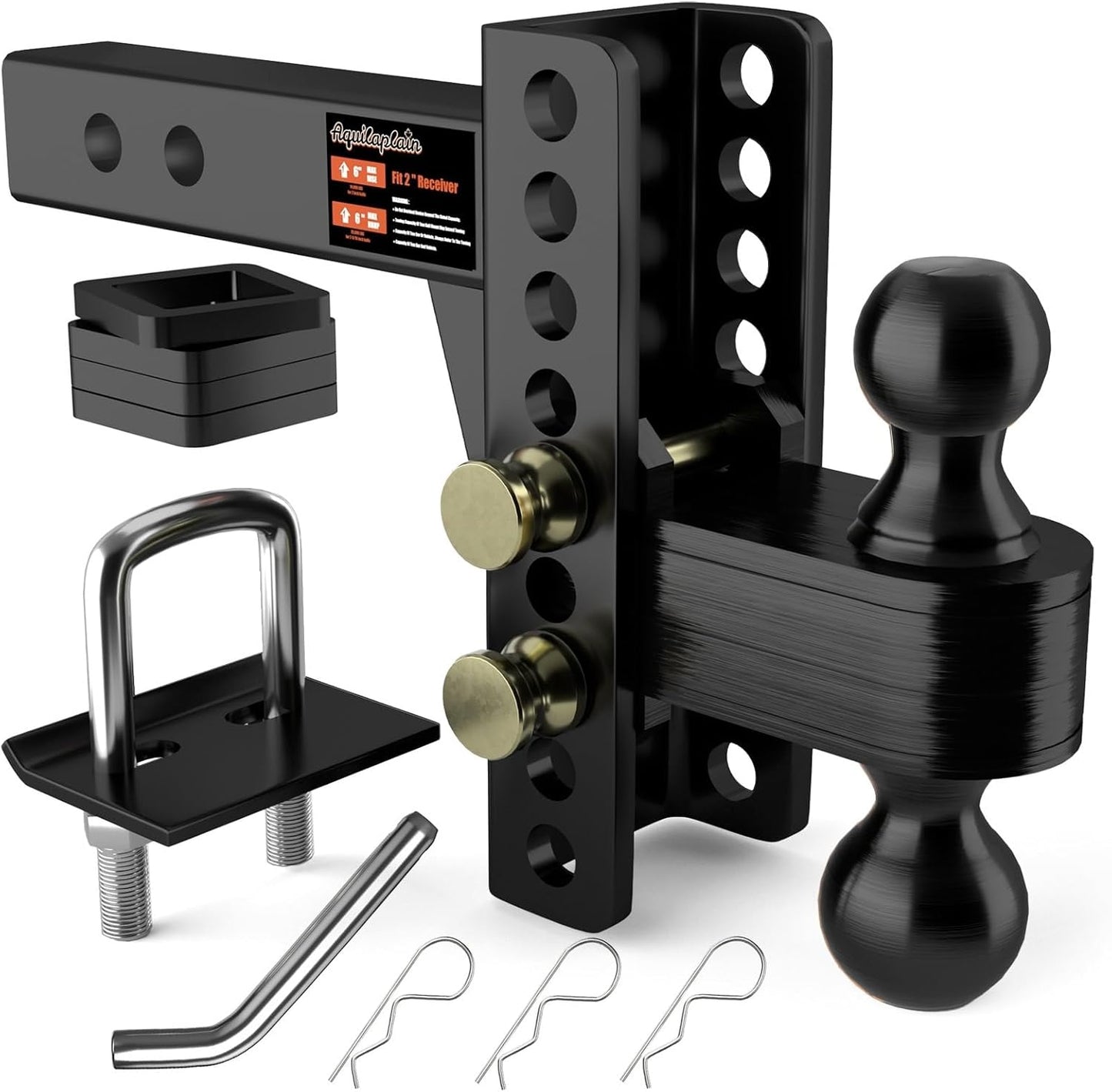 2in Adjustable Trailer Hitch for Heavy Duty Towing Needs