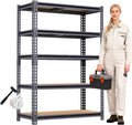 Garage Shelving 2400 LBS Metal Storage Shelves - Heavy Duty Organizer