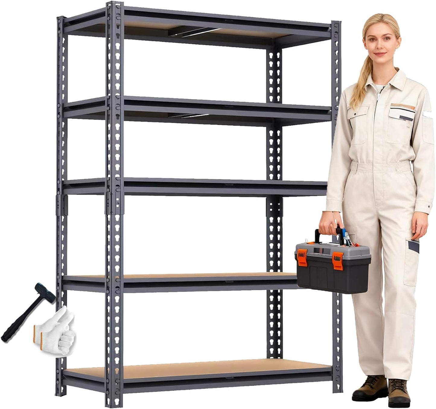 Heavy Duty Garage Shelving with 2400 LBS Load Capacity