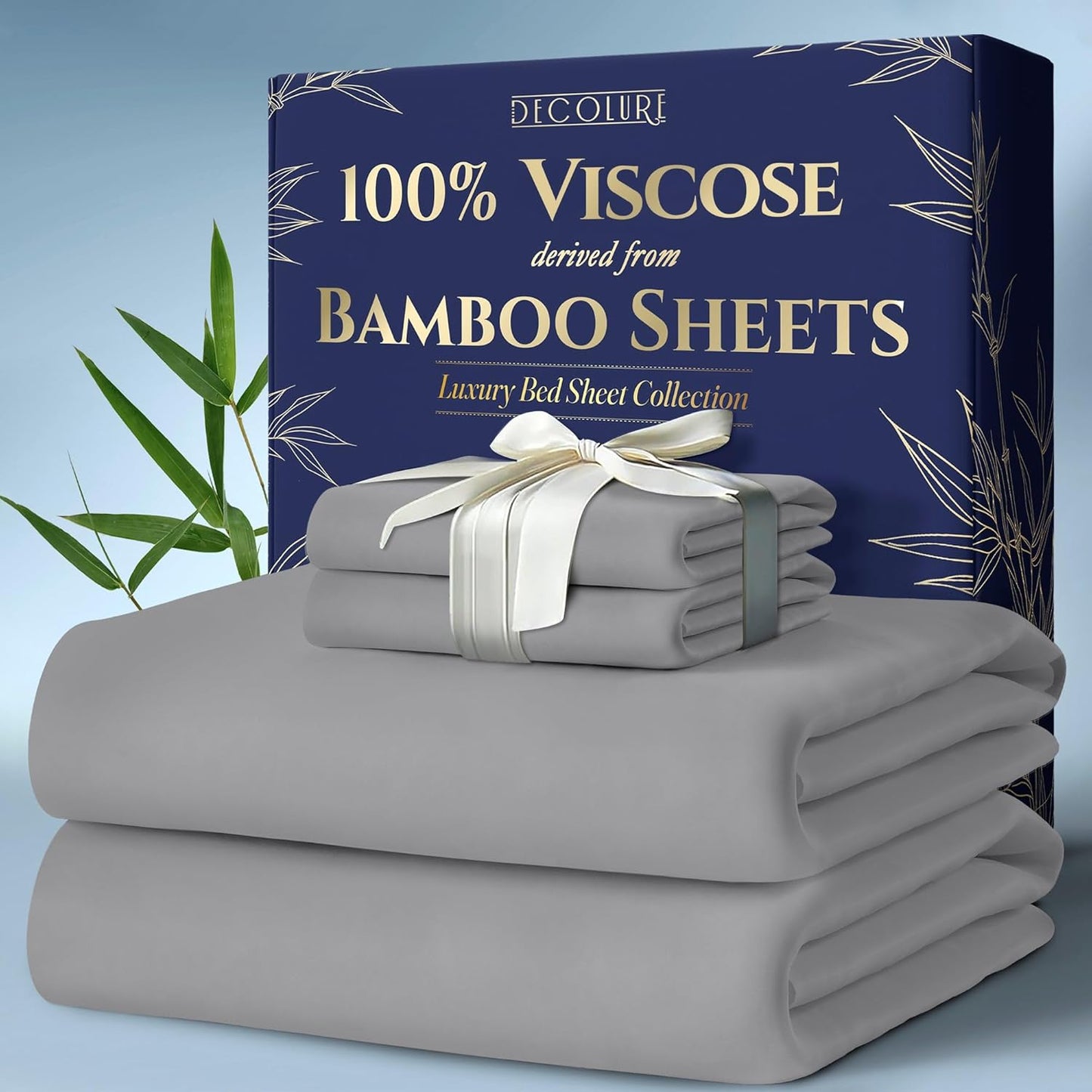 Viscose Derived from Bamboo Queen Sheets Set for Ultimate Comfort