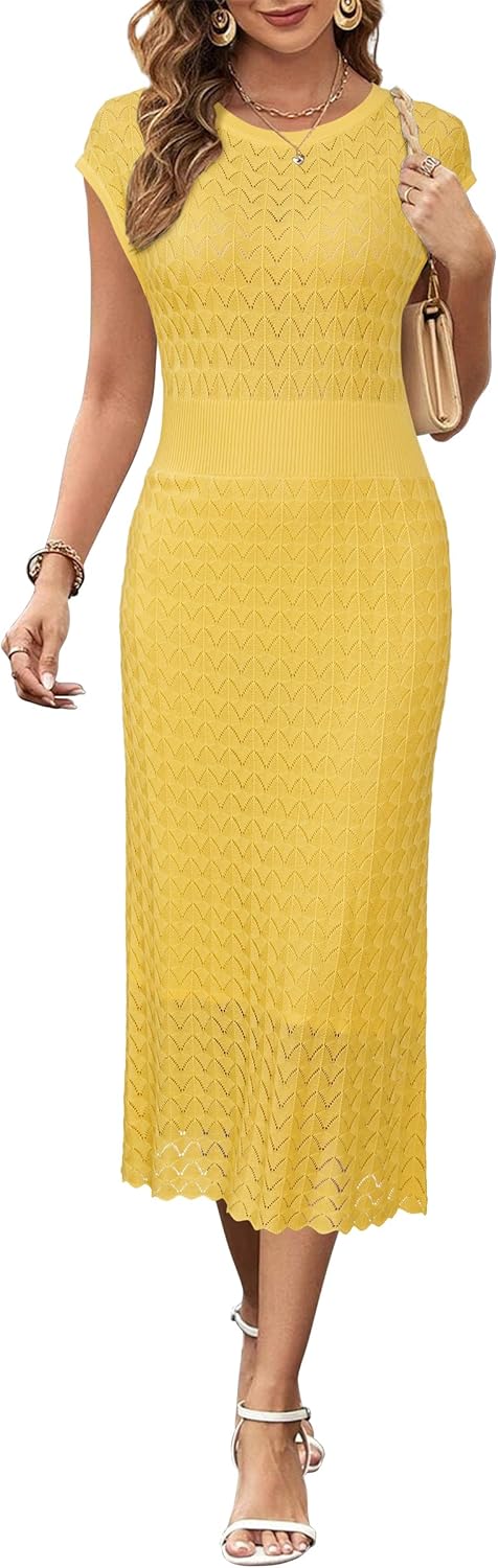 Newshows Women Fall Sweater Dresses for Modest Business Casual