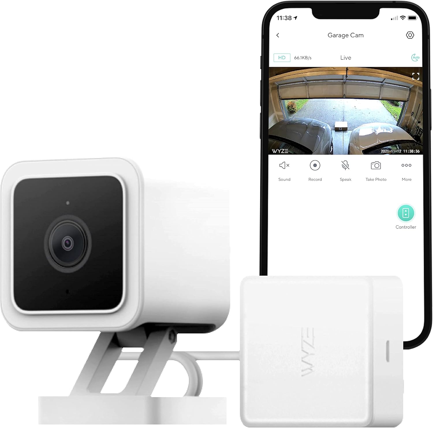 Wyze Smart Garage Opener: Remote Control & 1080p HD Video