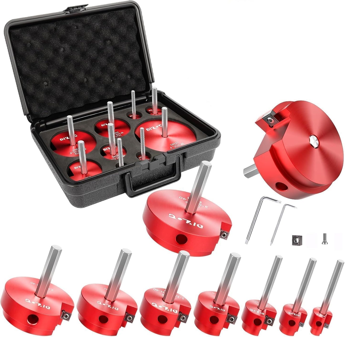Diylog PVC Pipe Reamer Kit: 9Pcs for Efficient Plumbing
