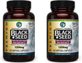 Black Seed Oil Capsules 60ct (Pack of 2) - High Potency Nigella Sativa