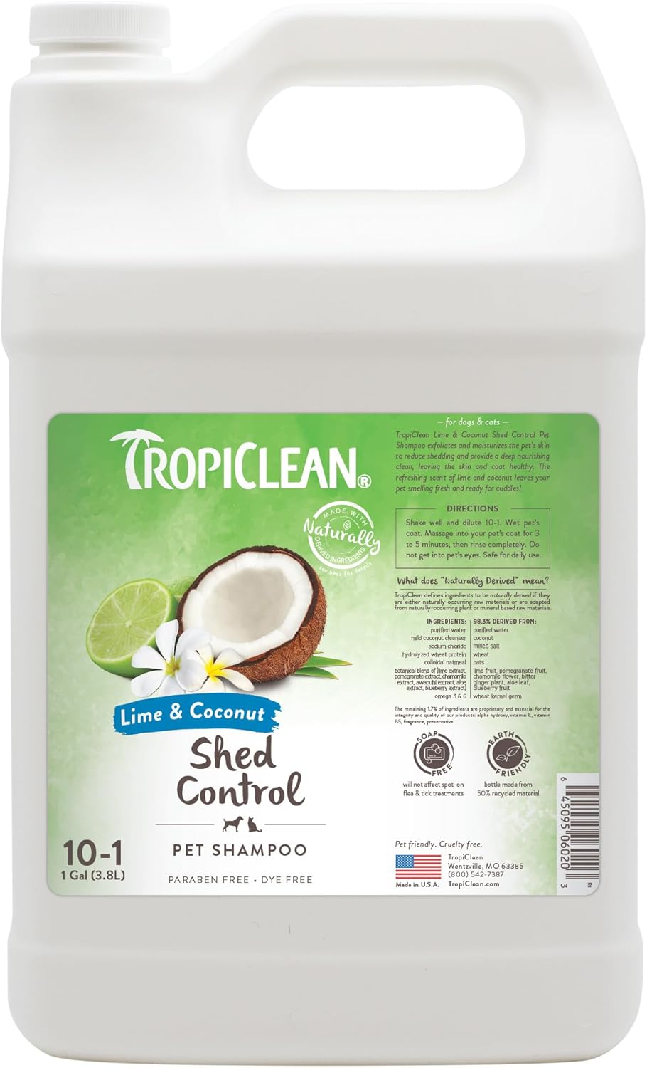 TropiClean Deshedding Dog Shampoo for Fast Shedding Control