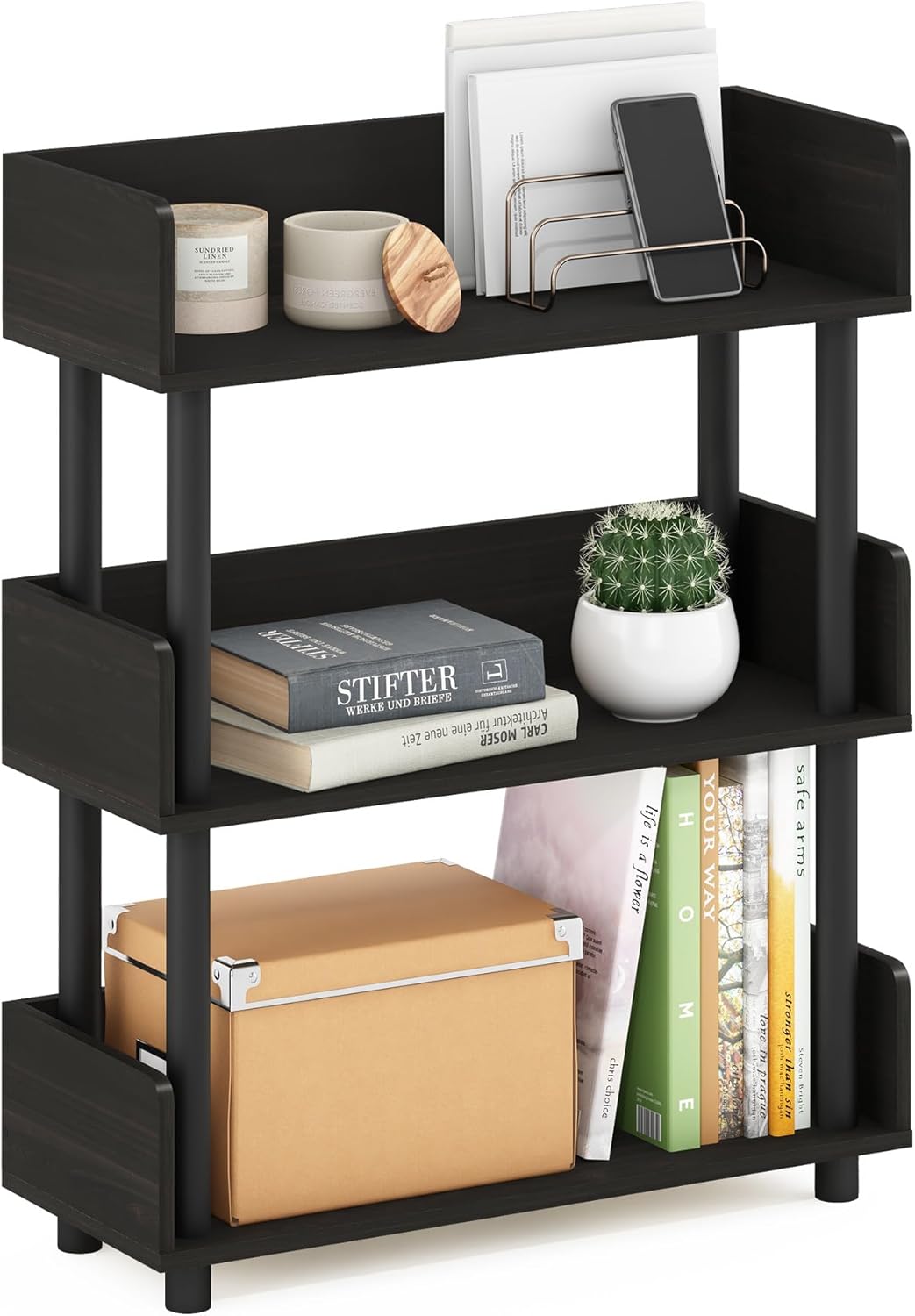 Furinno Turn-N-Tube 3-Tier Display Rack for Home or Office