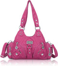 Angel Kiss Small Hobo Shoulder Bag - Multi-Pocket Vegan Tote
