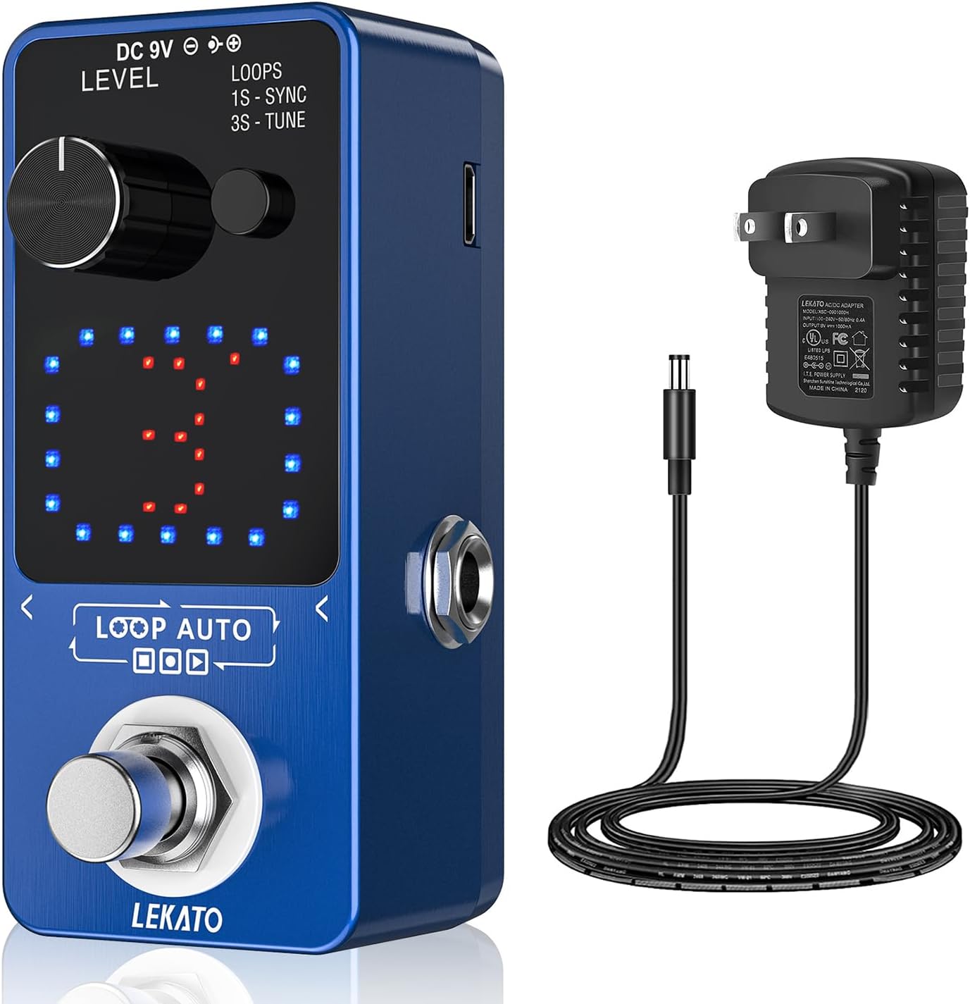 LEKATO Guitar Looper Pedal with 3 Loops and Tuner Function