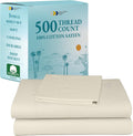 California Design Den Twin Size Sheet Set - 500 TC Cotton Sateen