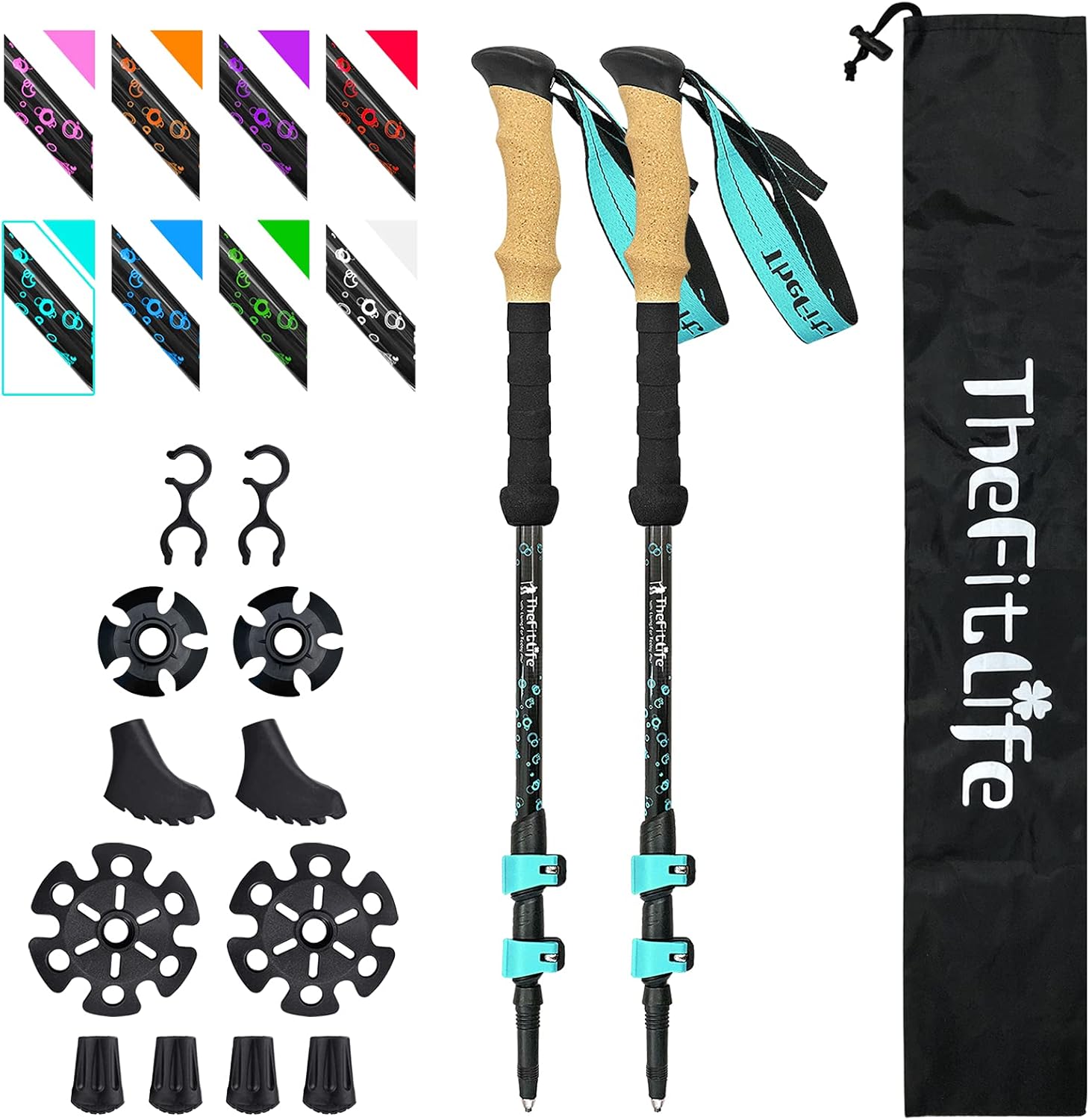 TheFitLife Ultralight Carbon Fiber Trekking Poles