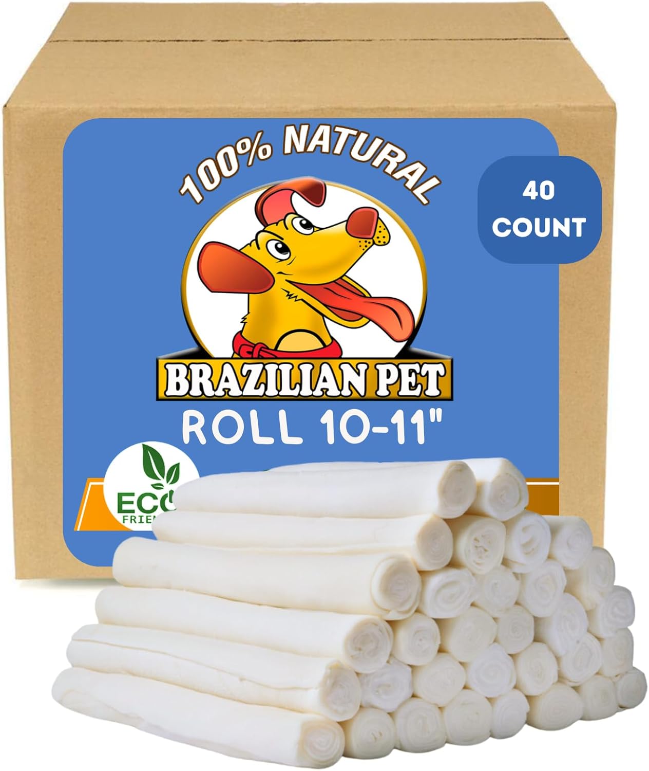 Brazilian Pet All Natural Rawhide Retriever Beefhide Rolls Chews