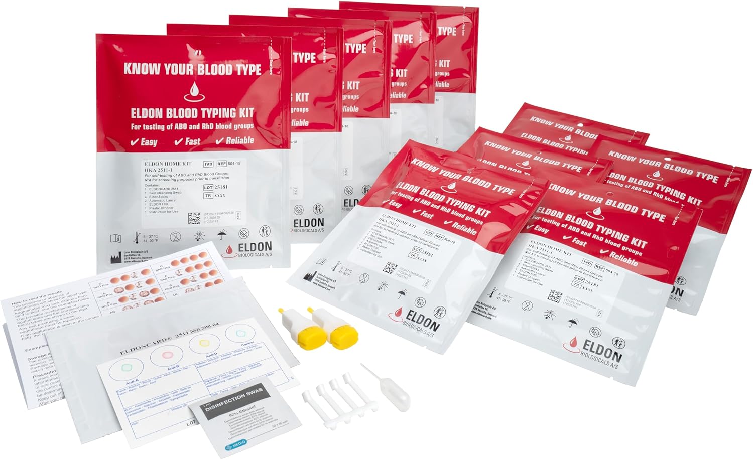 Eldoncard Blood Typing Kit for Accurate Home Blood Tests