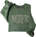 Personalized Wife Embroidered Sweatshirt by Parahouse