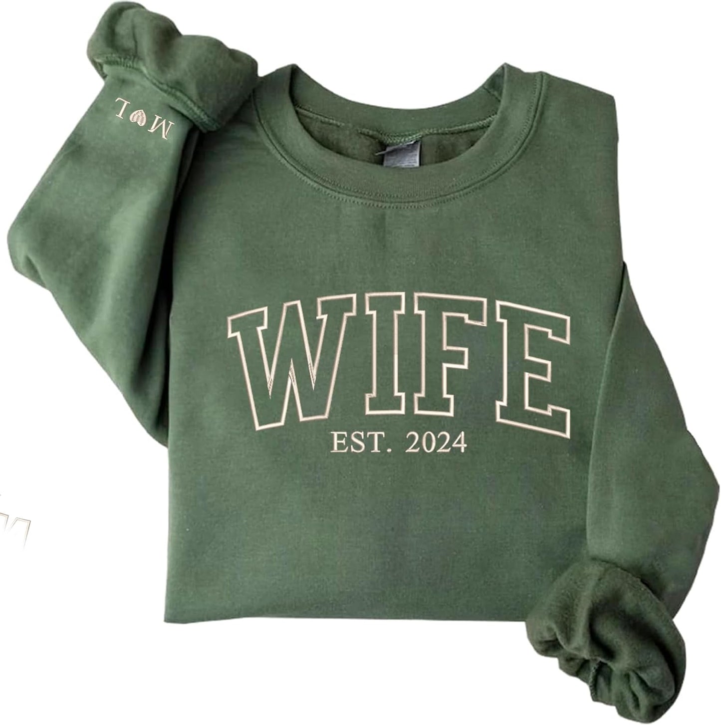 Personalized Wife Embroidered Sweatshirt by Parahouse