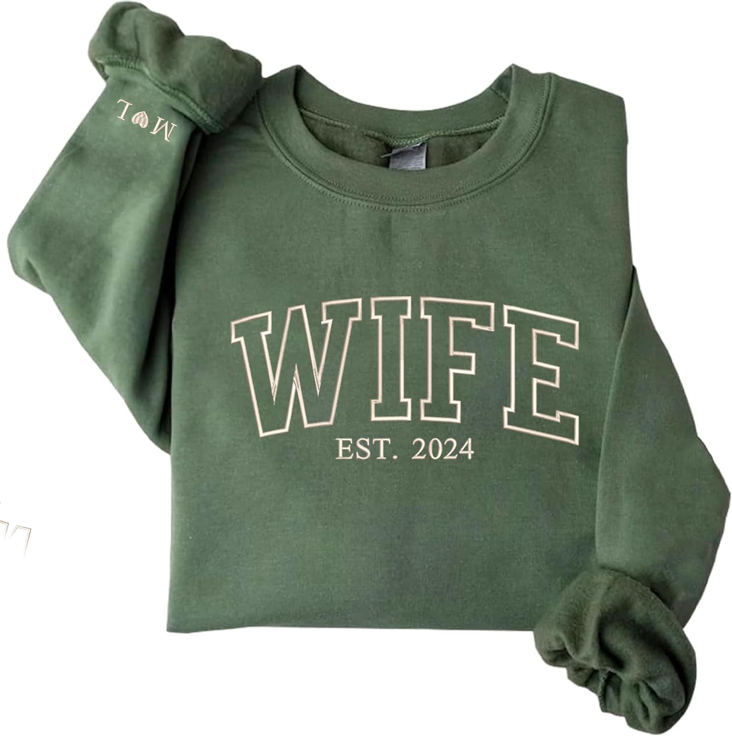 Personalized Wife Embroidered Sweatshirt by Parahouse