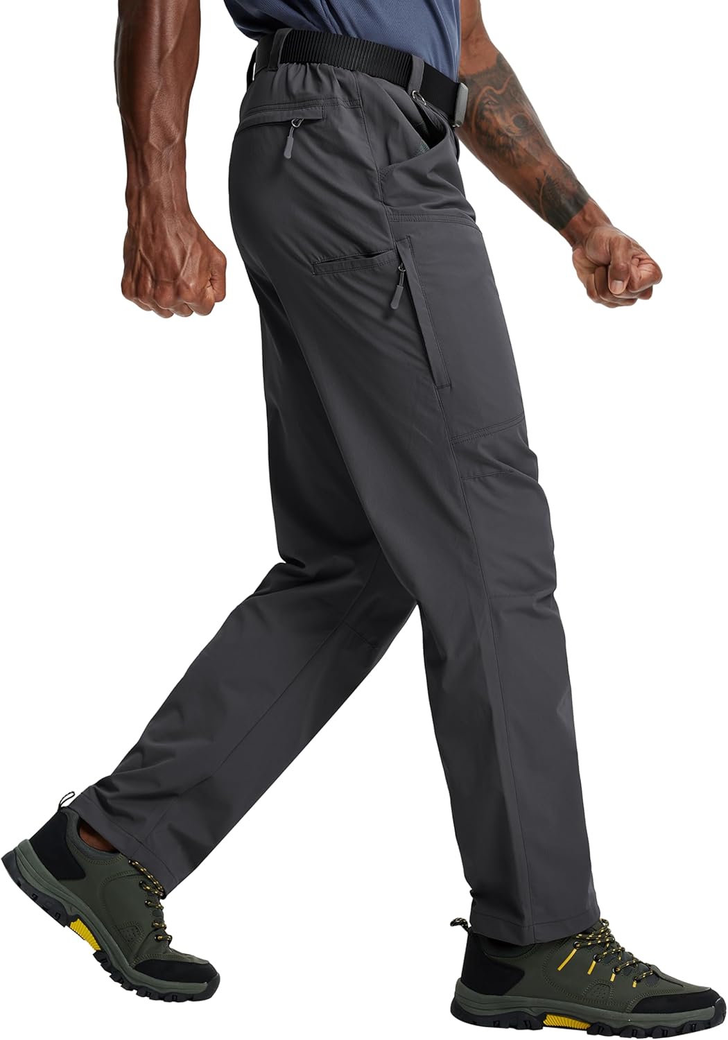 Mens Hiking Pants Lightweight Cargo Tactical Waterproof Quick Dry