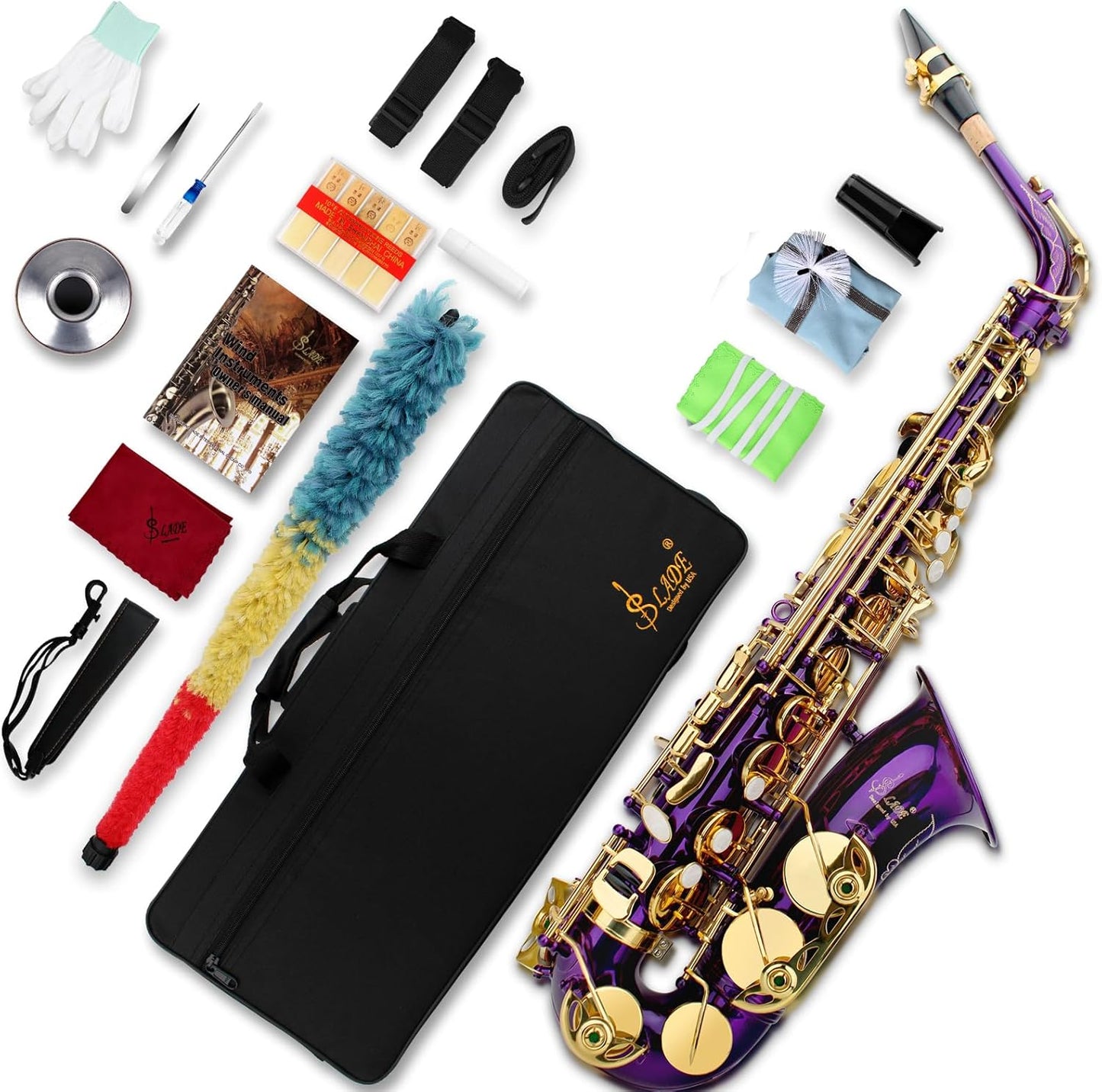 SLADE Alto Saxophone for Beginners and Adult Players in Purple