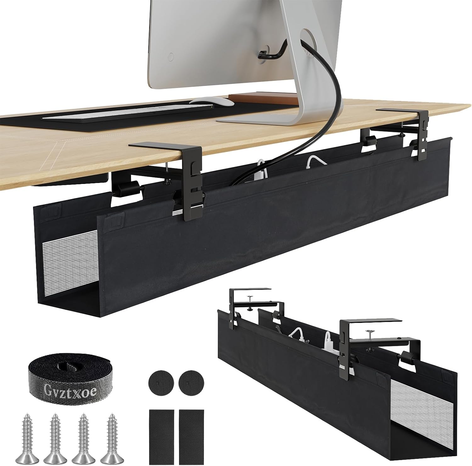 Under Desk Cable Management Tray for Home and Office Use