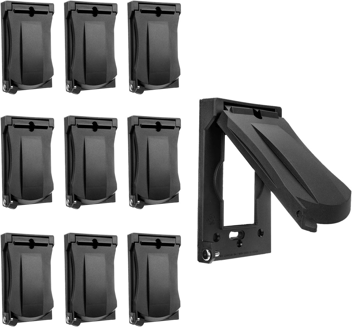 10 Pack Outdoor Outlet Cover for GFCI and Decorator Receptacle