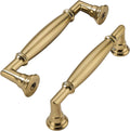 4 in Brushed Brass Cabinet Pulls 10 Pack - Heavy Duty Warm Finish