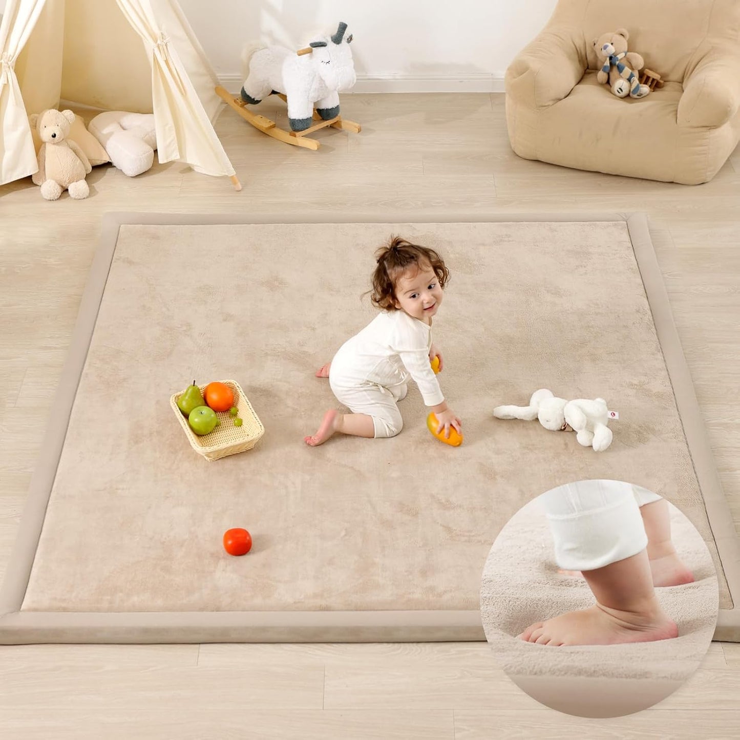 1.3 Thick Baby Play Mat for Safe Crawling and Tummy Time